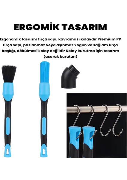 8 Parça Detay Fırça Seti ∣ Oto Temizlik Fırçası ∣ Schön Weiter