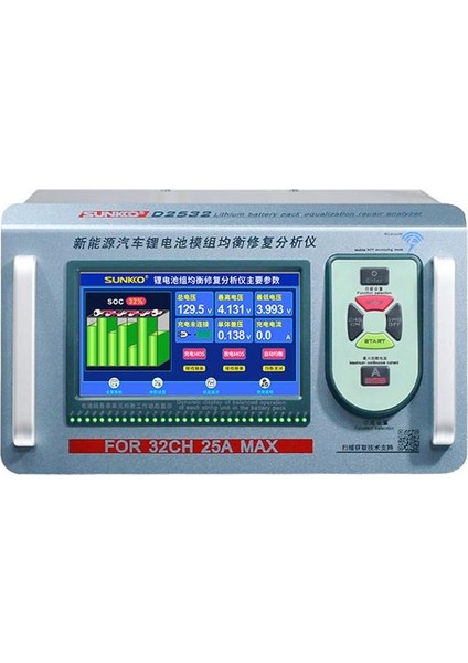 Sunkko D2532 Elektrikli Araç Lityum Batarya Akü Modülü Dengeleyici - Test Cihazı Analizörü