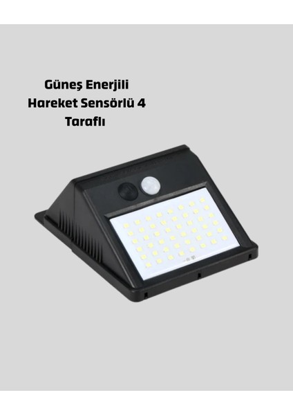 Solar Güneş Enerjili Hareket Sensörlü 4 Taraflı Bahçe Lambası – IP65 Su Geçirmez, 100 LED modelleri