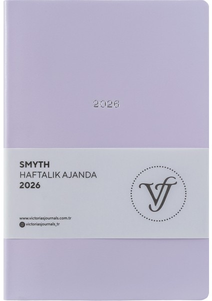 Smyth 2026 Haftalık Ajanda A5 (14x21cm) Esnek Kapak Ivory 80 gr.