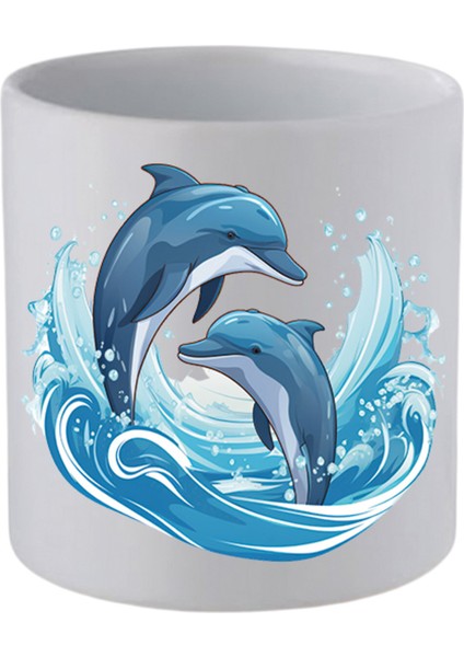 Yunuslu Kulpsuz Kupa Bardak Doğum Günü Hediyeleri - Seramik Kahve, Su Hediyelik Bardağı