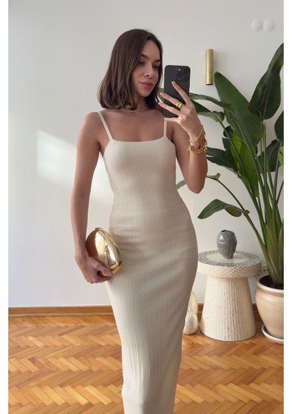 Elbiseli Fitilli Hırka Takım- Ekru fırsatları