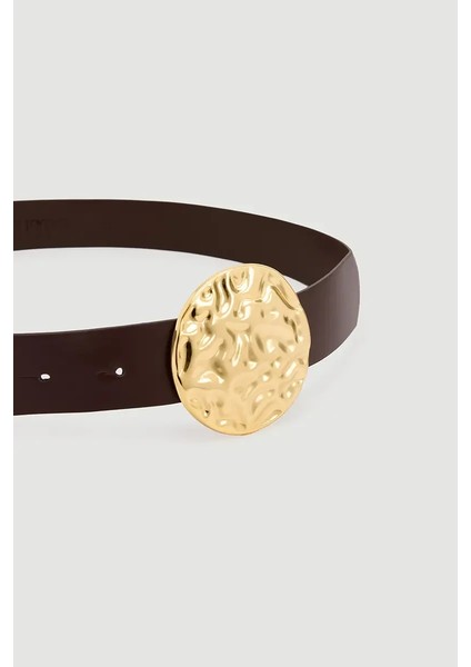 Tokası Kabartmalı Kemer - Kahverengi modelleri