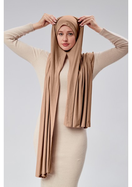 Kadın Tesettür Penye Şal Hazır Pratik Geçmeli Kolayca Takabilir Uzun Dört Mevsim Pamuklu Şal modelleri