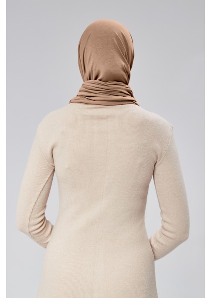 Kadın Tesettür Penye Şal Hazır Pratik Geçmeli Kolayca Takabilir Uzun Dört Mevsim Pamuklu Şal