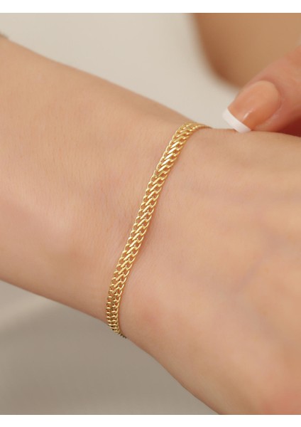 14 Ayar Altın Kalın Viyana Zincir Bileklik fiyatları