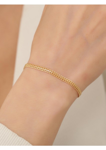 14 Ayar Altın Kalın Viyana Zincir Bileklik fırsatları