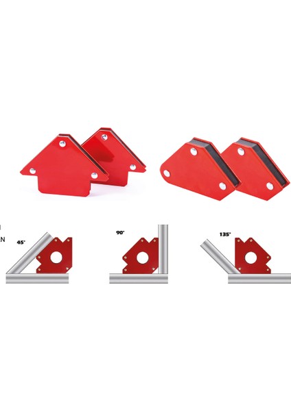 Manyetik Gönye Kaynak Tutucu 6 Parça