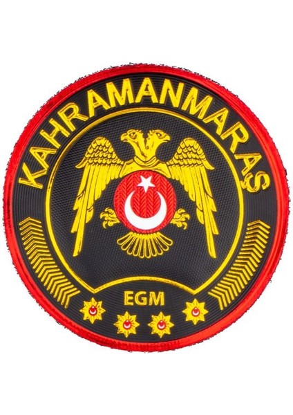 Kahramanmaraş Çevik Kuvvet Polis Arması 3D Plastik Tpu, Yeni Tip, Cırtlı, Standart Ölçü,