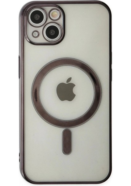 iPhone 14 Plus Kılıf Magneticsafe Lazer Silikon - Siyah fiyatları