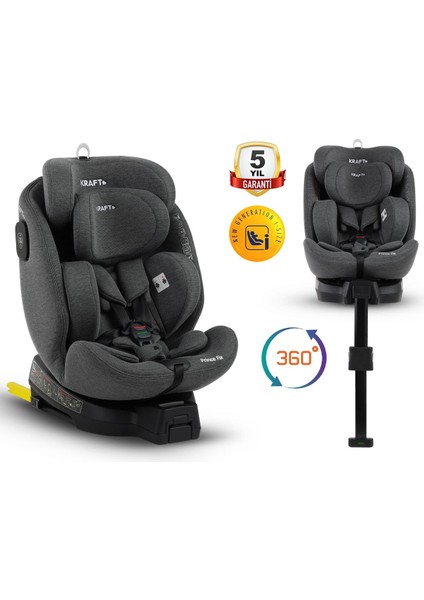 Prince Fix I-Size (40-150 Cm) 0-36 kg Oto Koltuğu Gri