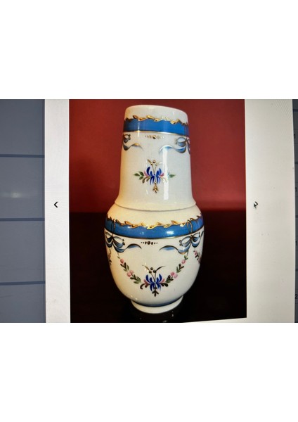 Limoges El Boyama Başucu Sürahisi Vazo 16,5 cm Boyunda Kapağında Ufak Atıklar Mevcut indirimleri