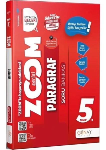 Günay 2026 5. Sınıf Paragraf Zoom Soru Bankası