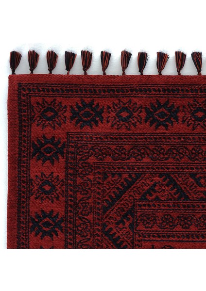 Atlas 01 Kırmızı Mutfak Halısı Yıkanabilir Halı Kaymaz Taban Yolluk Afgan Halısı Salon Halısı fırsatları