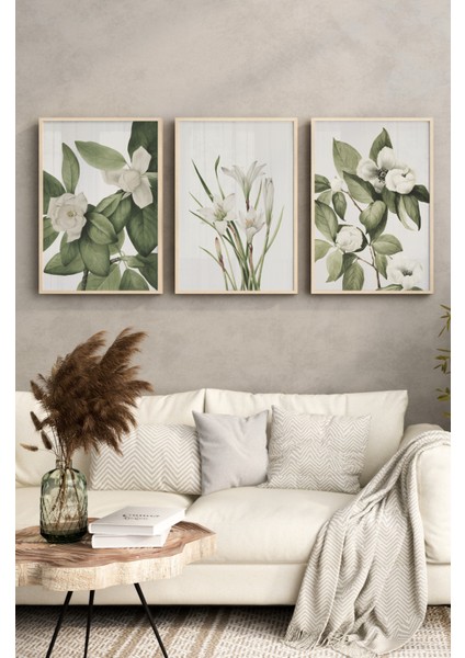 Ahşap Çerçeveli Mdf Tablo Seti Salon ve Oturma Odası Için ÇT3090 23 x 32 fiyatları