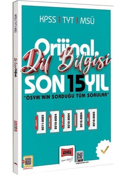 Yargı 2026 Kpss Tyt Msü Dil Bilgisi Orijinal Çıkmış Sorular Son 15 Yıl Çözümlü
