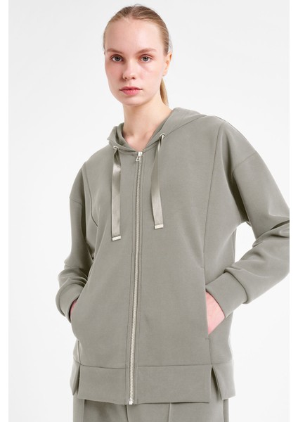Kadın Fermuarlı Kapüşonlu Sweatshirt 25N-2103 modelleri