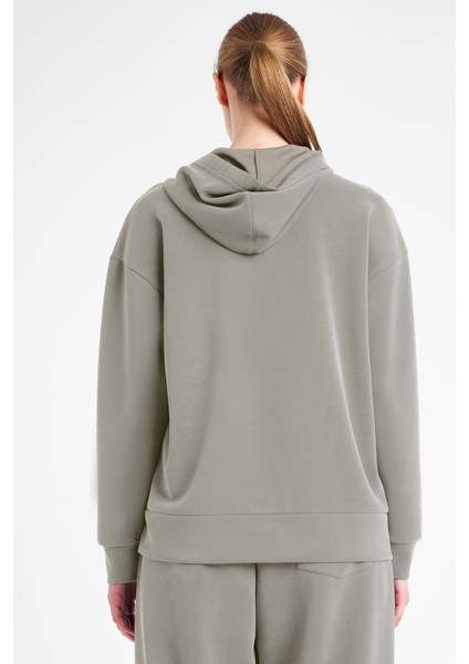 Kadın Fermuarlı Kapüşonlu Sweatshirt 25N-2103 fırsatları