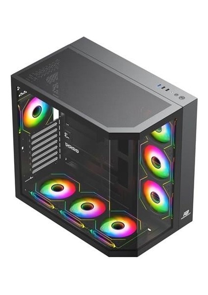 750W 80 BRONZE Seaview PBA4375B Gaming Mid-Tower PC Kasası Siyah fiyatları