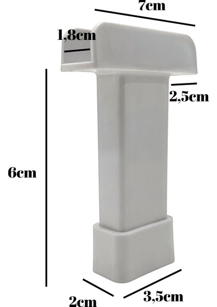 U Geçme Beyaz Plastik Ayarlı Ayak Mobilya Masa ve Dolap Ayağı(Beyaz)(6cm - 10CM) indirimleri