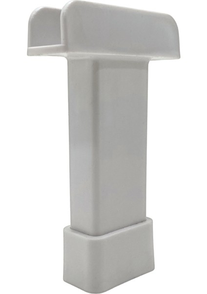 U Geçme Beyaz Plastik Ayarlı Ayak Mobilya Masa ve Dolap Ayağı(Beyaz)(6cm - 10CM)