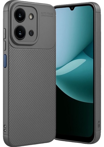 Xiaomi Redmi 15C Kılıf Negro Karbon Desen Silikon + Ekran Koruyucu