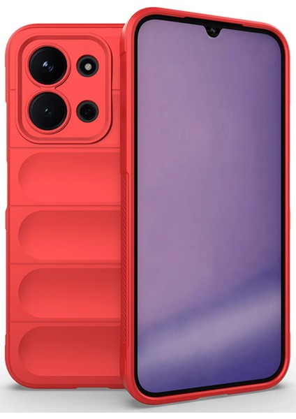 Xiaomi Redmi 15C Kılıf Optimum Etnik Oyuk Detaylı Silikon + Ekran Koruyucu