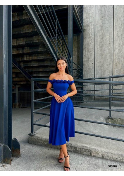 Gül Yaka A Model Midi Elbise fiyatları