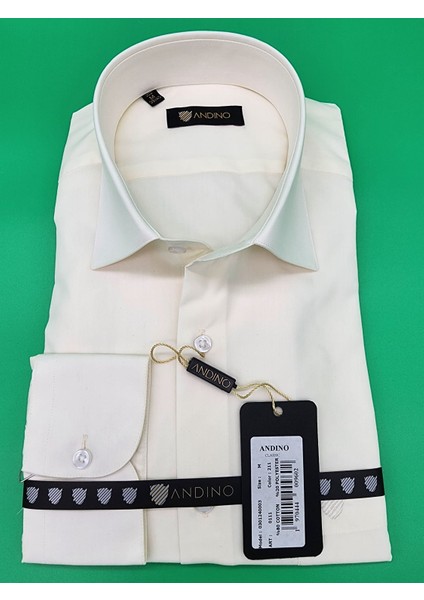 Erkek Classıc Krem Düz Gömlek Pamuk Polyester fiyatları
