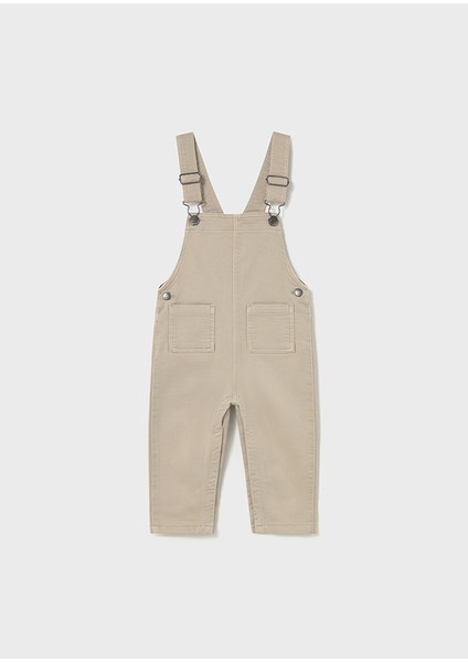 1-4 Yaş Erkek Bebek Bej Renk Askılı Tulum – Cep Detaylı, Alttan Çıtçıtlı fiyatları