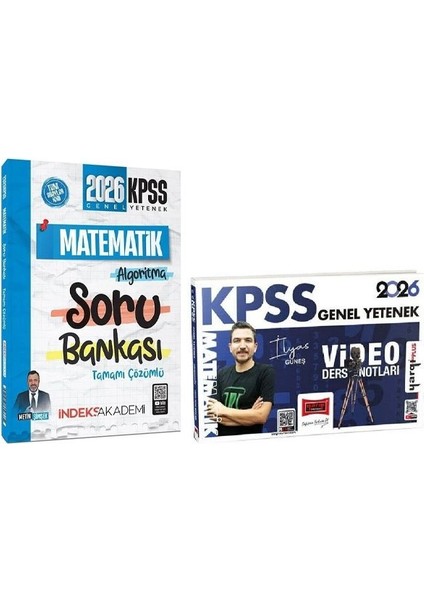 Yargı + Indeks 2026 Kpss Matematik Video Ders Notları + Soru Bankası 2 Li Set