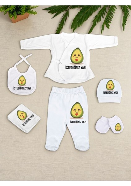 Avokado Baskılı Bebek Hastane Çıkışı Kız Bebek Erkek Bebek Hastane Çıkışı Yenidoğan Bebek Kıyafeti