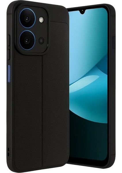 Xiaomi Redmi 15C Kılıf Niss Deri Desen Silikon Silikon + Ekran Koruyucu