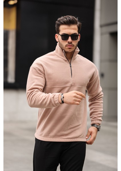 Yarım Fermuarlı Polar Sweatshirt