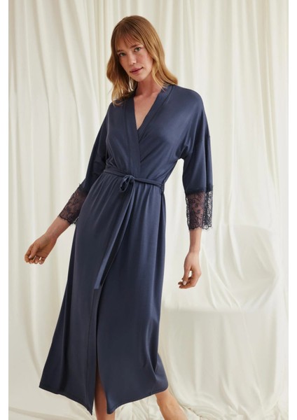 Monamise Dantelli ve Kuşaklı Sabahlık modelleri