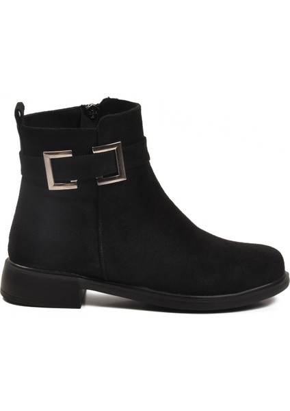 Siyah Süet Fermuarlı Kaymaz Içi Polarlı Kadın Bot 209144 Z fiyatları