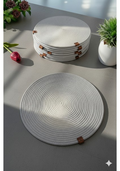 Amerikan Servis Runner 6 Lı Sunum Supla Çeyiz Takımı Örgü Tabak Altı Yanmaz modelleri