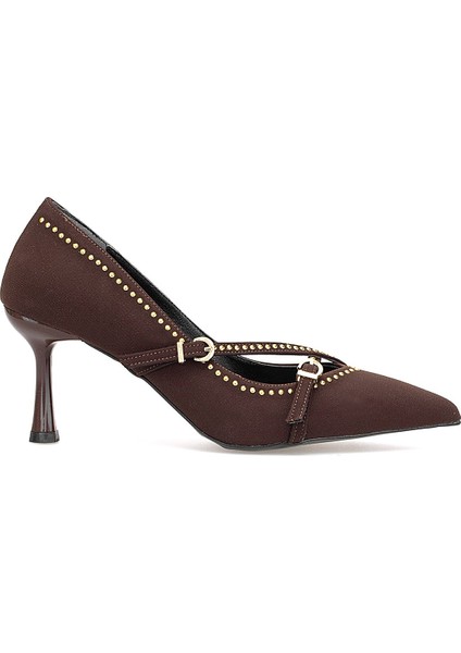 Elit PM492 K1750 Kadın Klasik Topuklu Ayakkabı Kahverengi