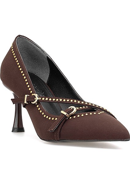 Elit PM492 K1750 Kadın Klasik Topuklu Ayakkabı Kahverengi fiyatları