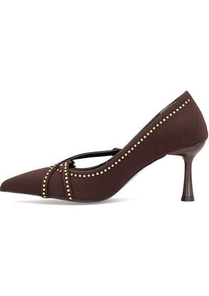 Elit PM492 K1750 Kadın Klasik Topuklu Ayakkabı Kahverengi modelleri