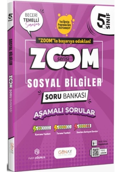 Günay 2026 5. Sınıf Sosyal Bilgiler Zoom Soru Bankası