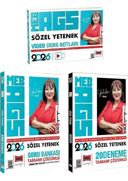 Yargı 2026 Meb-Ags Sözel Yetenek Video Ders Notları + Soru Bankası + 20 Deneme 3 Lü Set