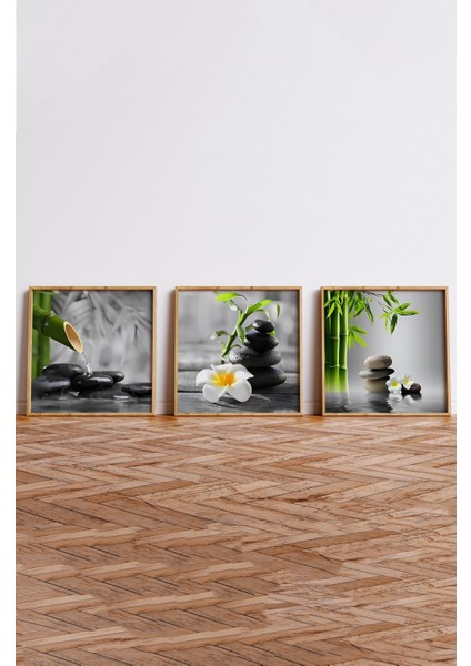 Ahşap Çerçeveli Mdf Kare Tablo Seti Salon ve Oturma Odası Için KR4003 23 x 23 fırsatları