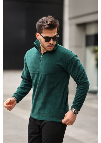 Yarım Fermuarlı Polar Sweatshirt modelleri
