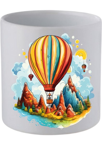 Balonlu Kulpsuz Kupa Bardak Doğum Günü Hediyeleri - Seramik Kahve, Su Hediyelik Bardağı