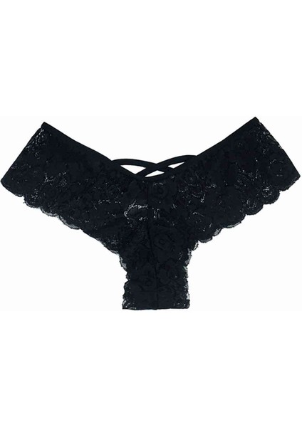 Kadın Siyah Dantelli Seksi Külot fırsatları