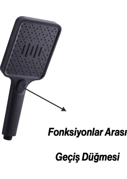 Robot Duş Seti Tam Takım Siyah Lüks Yağmurlama Çok Fonksiyonlu El Duşu Başlıklı Vidalı Duş Sistemi indirimleri