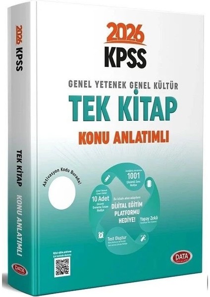 Data 2026 Kpss Genel Yetenek Genel Kültür Konu Anlatımlı Tek Kitap