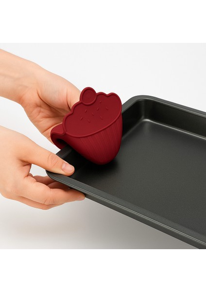 🧁2 Adet Muffin Şekilli Silikon Fırın Tutacağı – Isıya Dayanıklı, Kaymaz, Esnek ve Ergonomik Mutfak Eldiveni (Kırmızı & Krem) 🍰🔥 Şık Tasarım – Kolay Temizlenebilir – Bulaşık Makinesine Uygun modelleri