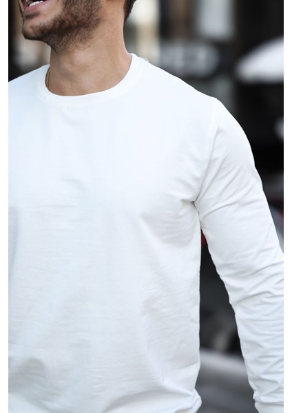 Erkek Kompakt Pamuklu Slim Fit Sweatshirt fiyatları